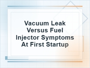 Vacuum Leak Vs. Fuel Injector Symptoms at First Startup