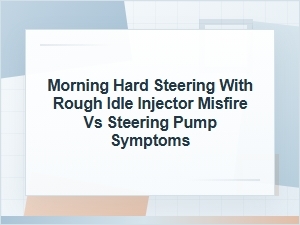 Morning Hard Steering and Rough Idle: Injector or Pump?